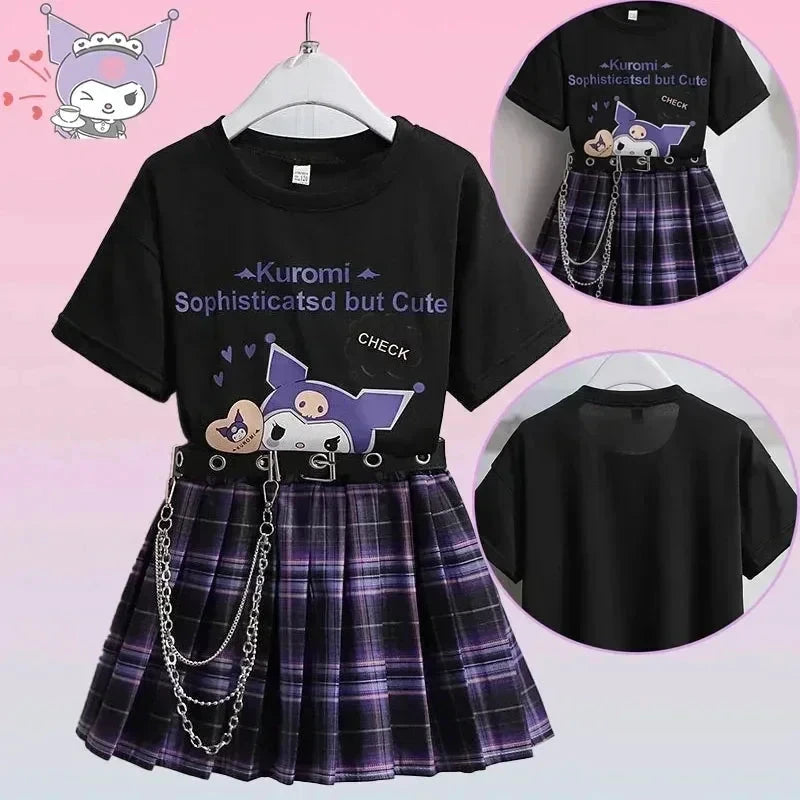 Kuromi – Ensemble T-shirt et jupe