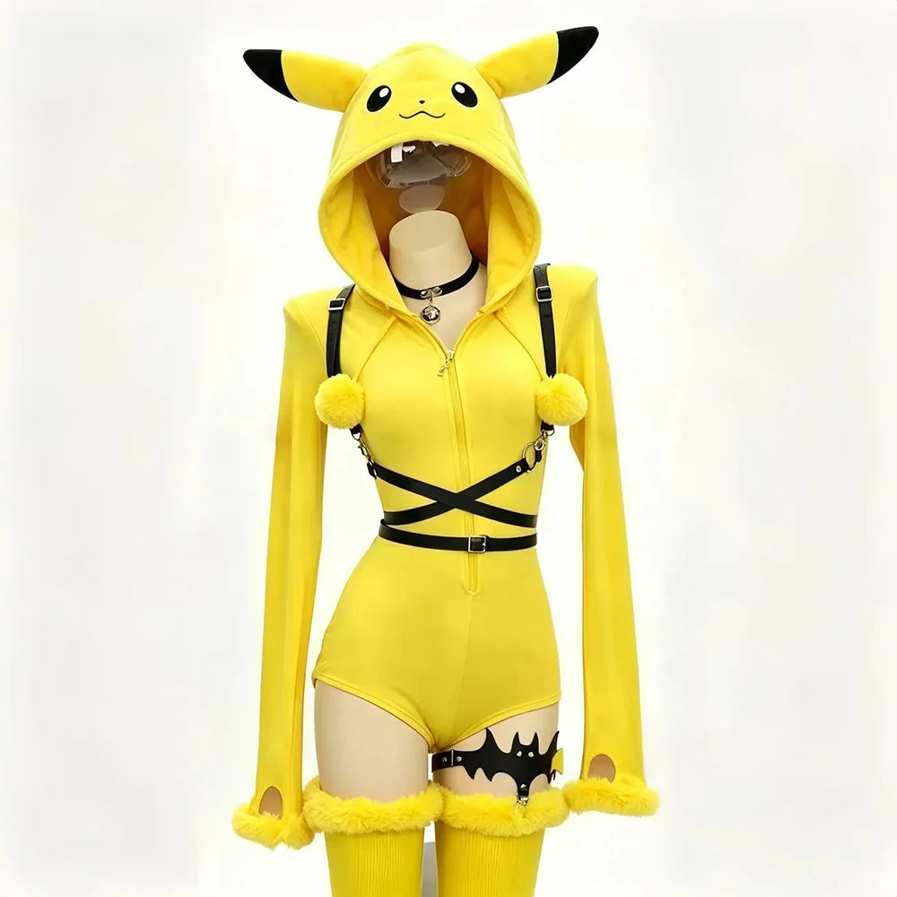 Mon Bubu Kawaii – Yellow Mouse Cosplay – Kawaii Plüsch-Jumpsuit