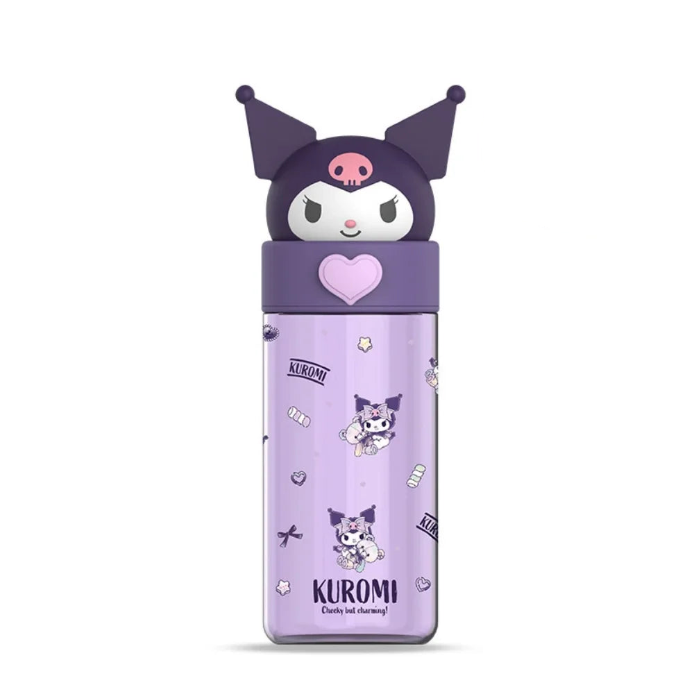 Transparente Kawaii-Trinkflasche 500ml – Hello Kitty & Friends