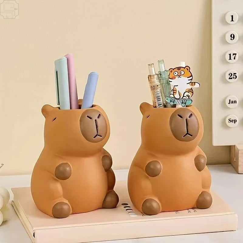 Kawaii Capybara Stifthalter – Schreibtisch-Aufbewahrung