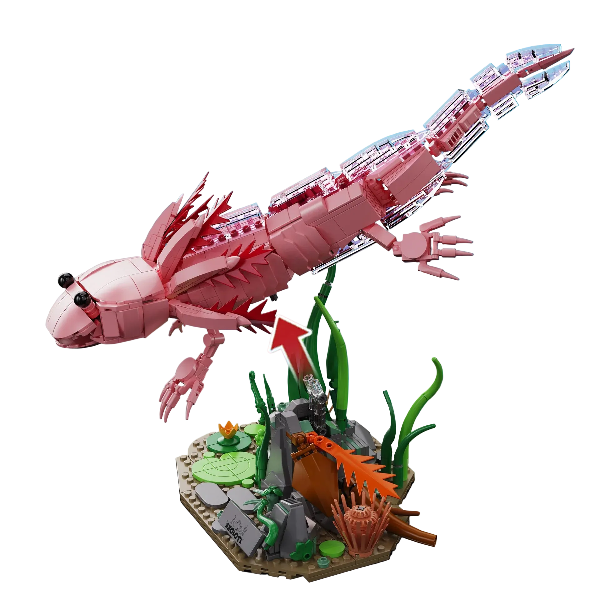 Mon Bubu Kawaii – Axolotl – Set de Blocs de Construction 998 pièces