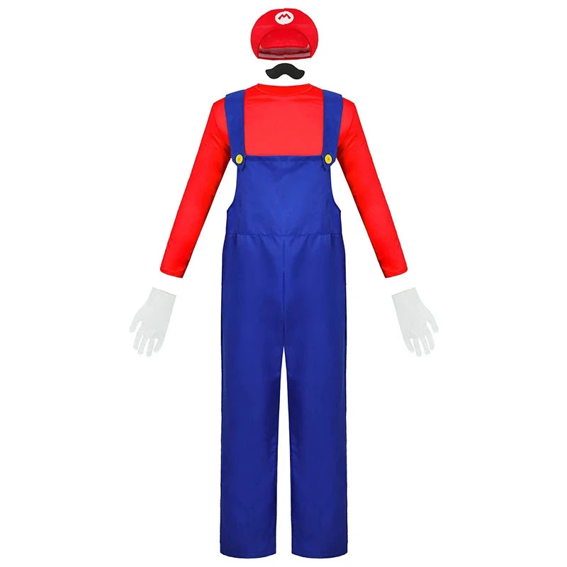 Kostüm im Super Mario-Stil – Set für Herren (Erwachsene)