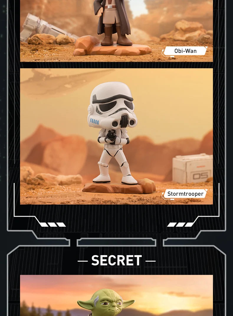 POP MART Star Wars série boîte aveugle devinez sac boîte mystère jouets poupée mignon Anime Figure ornements cadeau