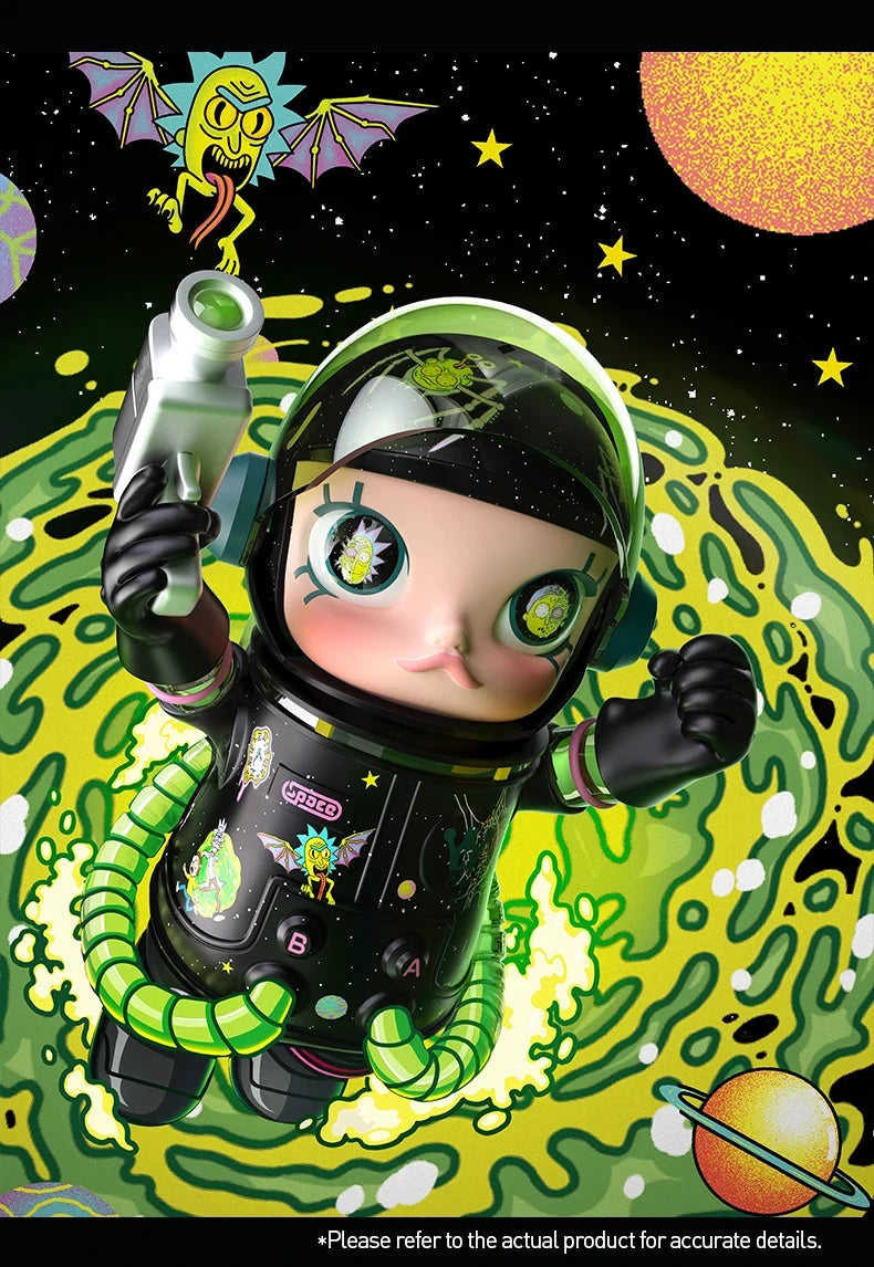 POP MART MEGA SPACE MOLLY 400% Rick and Morty Serie Blind Box Guess Bag Spielzeug Niedliche Puppe Anime Figur Ornamente Geschenk Kollektion