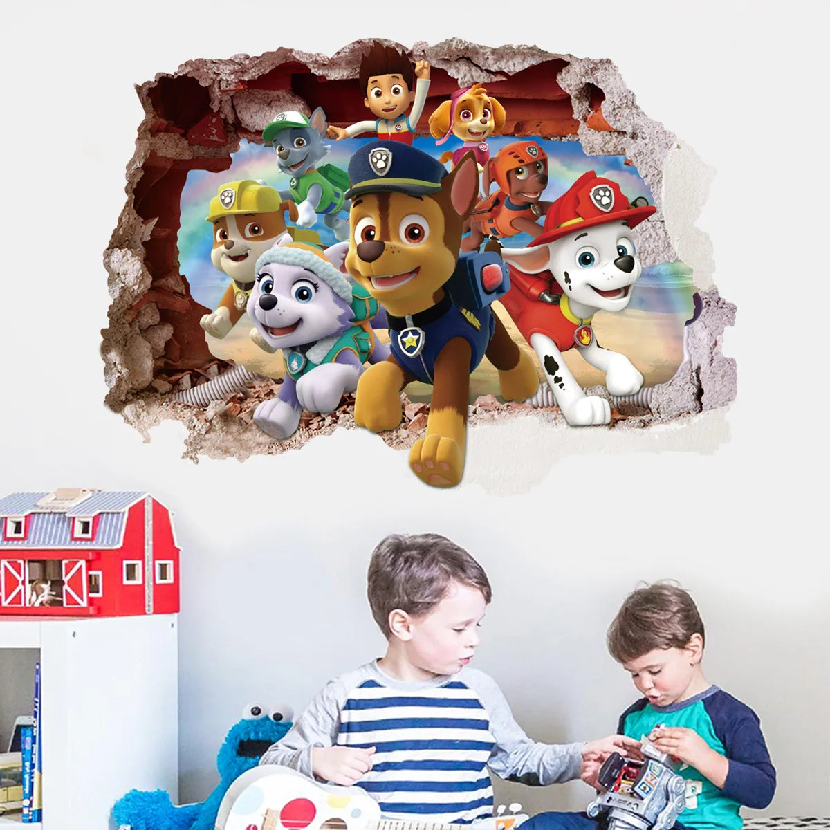 Autocollants Muraux Paw Patrol pour la Décoration de la Maison, Adhésifs Mignons, Anime Skye Chase, Graffiti Décoré, Cadeaux d'Anniversaire pour Garçon et Fille