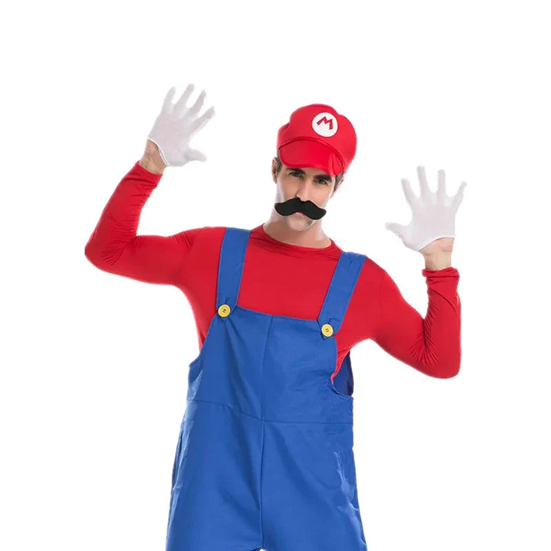 Kostüm im Super Mario-Stil – Set für Herren (Erwachsene)