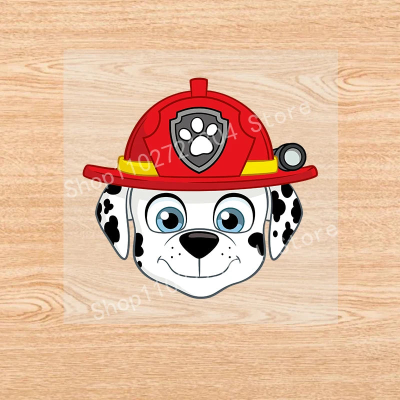 PAW Patrol-Autocollants de vêtements de dessin animé mignons, fer sur des patchs, autocollants de transfert de chaleur Anime Kawaii, cadeau de bricolage cool, fête de vacances
