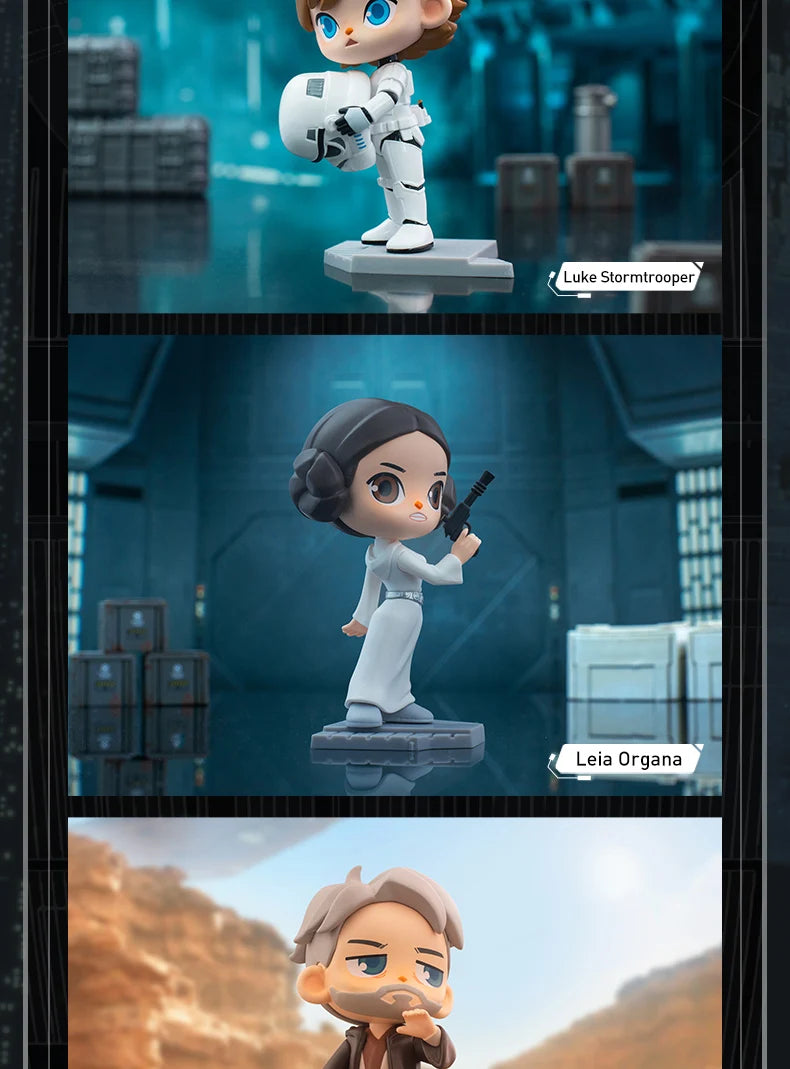 POP MART Star Wars série boîte aveugle devinez sac boîte mystère jouets poupée mignon Anime Figure ornements cadeau