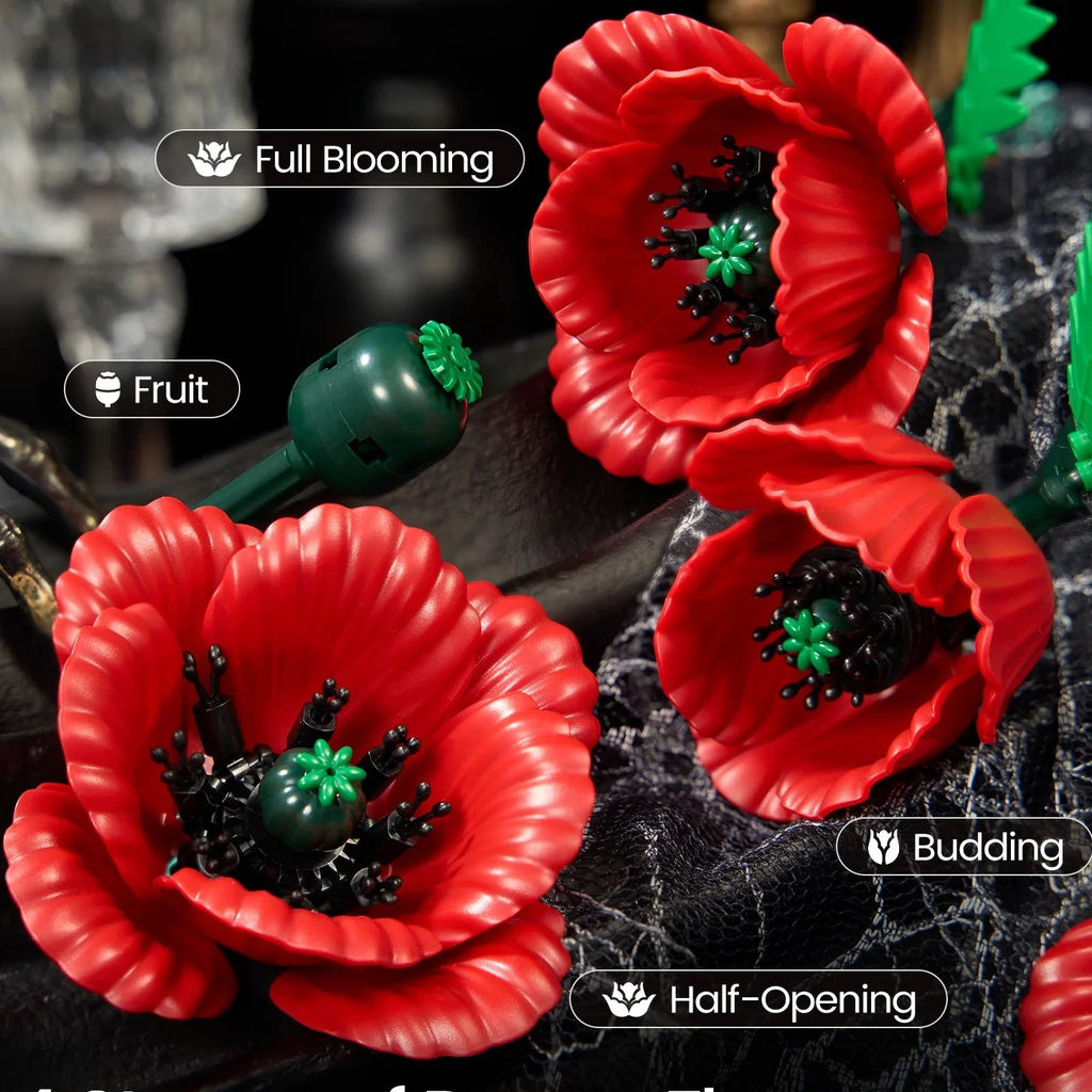 Bouquet de Fleurs Rouges – Blocs de Construction Botanique