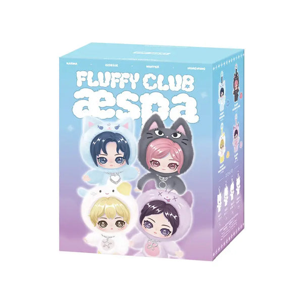POP MART Aespa FLUFFY CLUB SERIES Blind Box Trend Anime Actionfigur Zufällige Box Spielzeug Modelle Ornamente Puppen