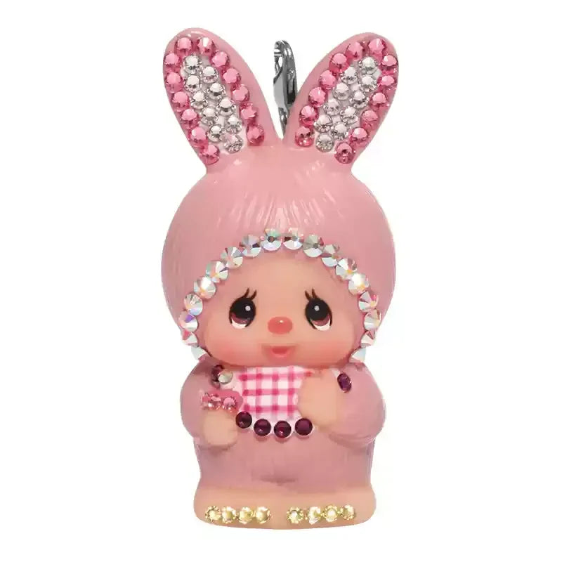 Monchhichi – pendentif mignon pour sac d'école, porte-clés, décoration de téléphone portable, ornements Anime, jouet…