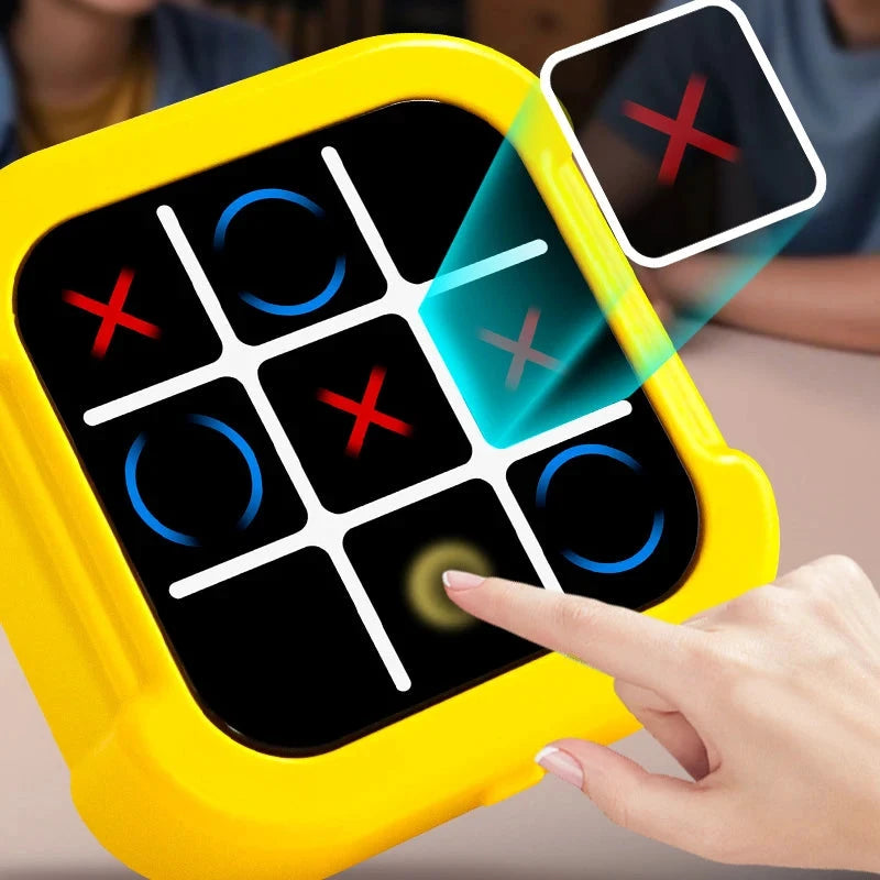 1 Stück elektronisches Tic-Tac-Toe-Schachbrett, multifunktionales Lernspielzeug für Kinder, interaktives Denkspiel, Spaß für Eltern und Kinder
