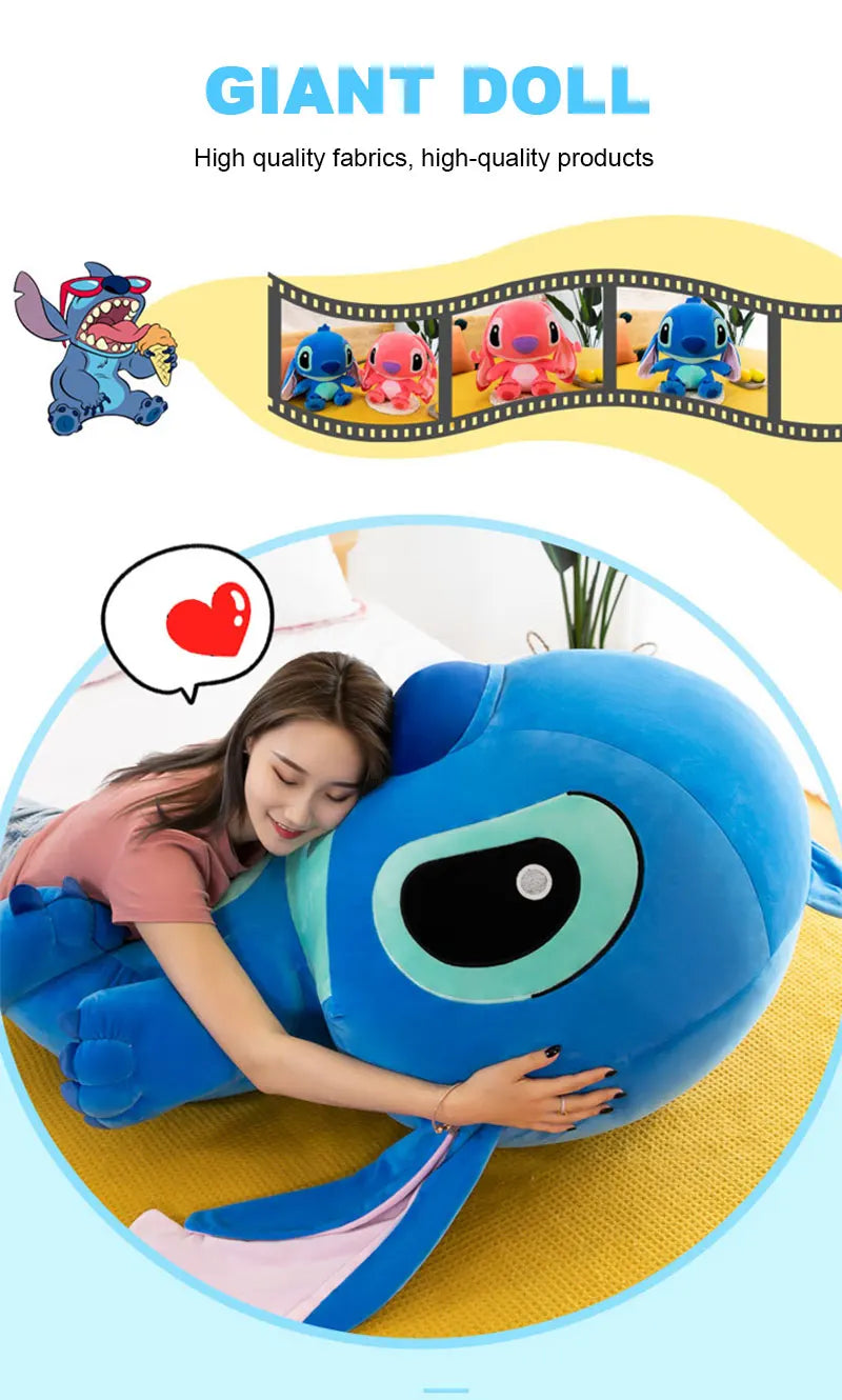 MINISO Peluche Géante Lilo & Stitch – Modèles Couple 60 cm