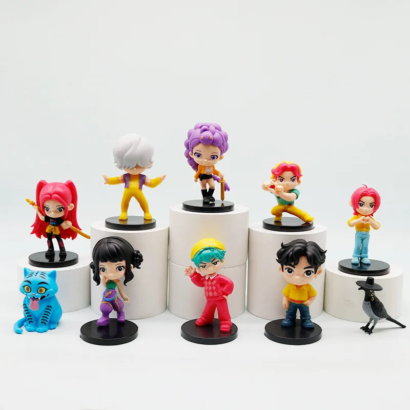 KPop chasseurs de démons dessin animé Figurine poupée jouets Mira Rumi Zoey Huntrix PVC modèle Statue Collection décoration cadeaux d'anniversaire