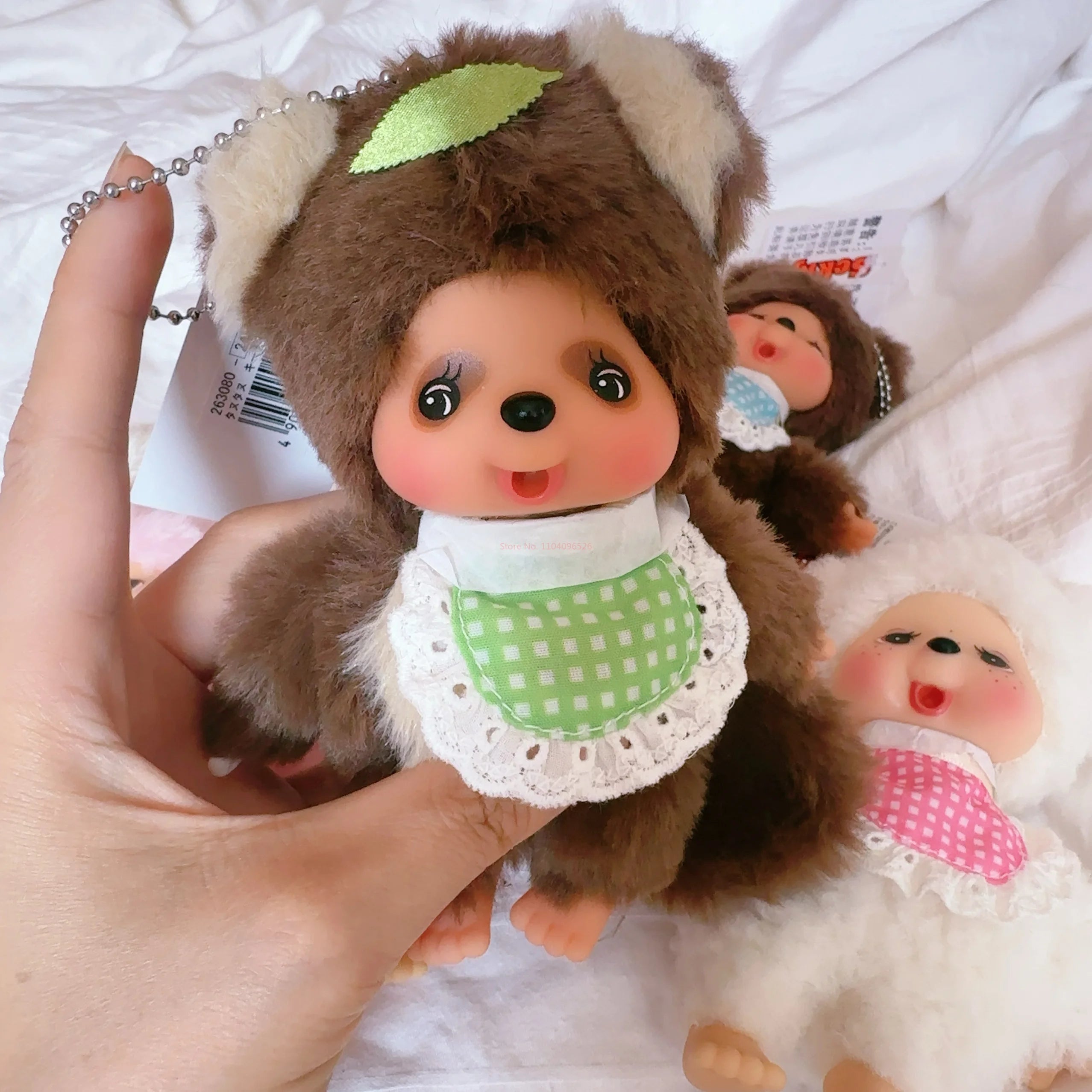 Nouveau 100% Original Monchhichi porte-clés Sakura Kimono vinyle poupée Monchhichi figurines d'anime Monchhichi sac à…