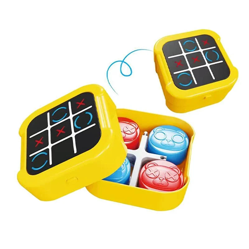 1 Stück elektronisches Tic-Tac-Toe-Schachbrett, multifunktionales Lernspielzeug für Kinder, interaktives Denkspiel, Spaß für Eltern und Kinder