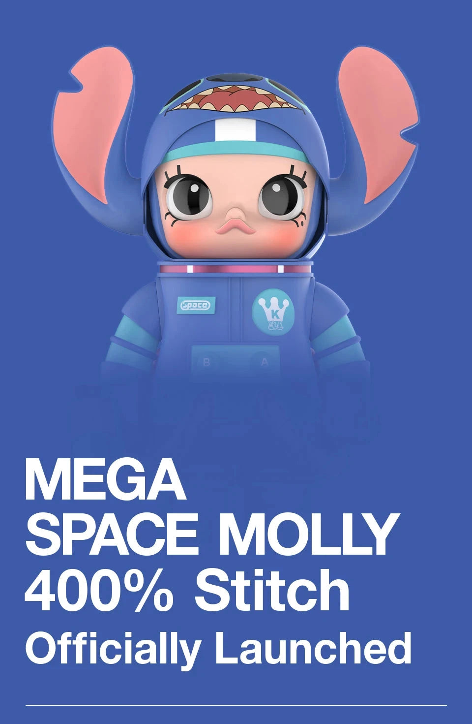 POP MART MEGA SPACE MOLLY 400% Stitch Serie Überraschungsbox Original Blind Box Guess Toys Beutel Ornament Figuren Heim- und Bürodekoration