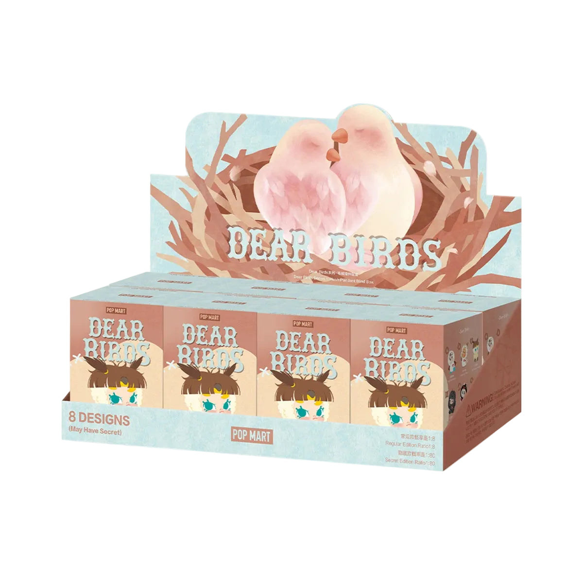 【EU EXCLD】POP MART Dear Birds Series Plüsch-Anhänger Blind Box 1/8 Stk. POPMART BlindBox Süßes Spielzeug Mystery Box