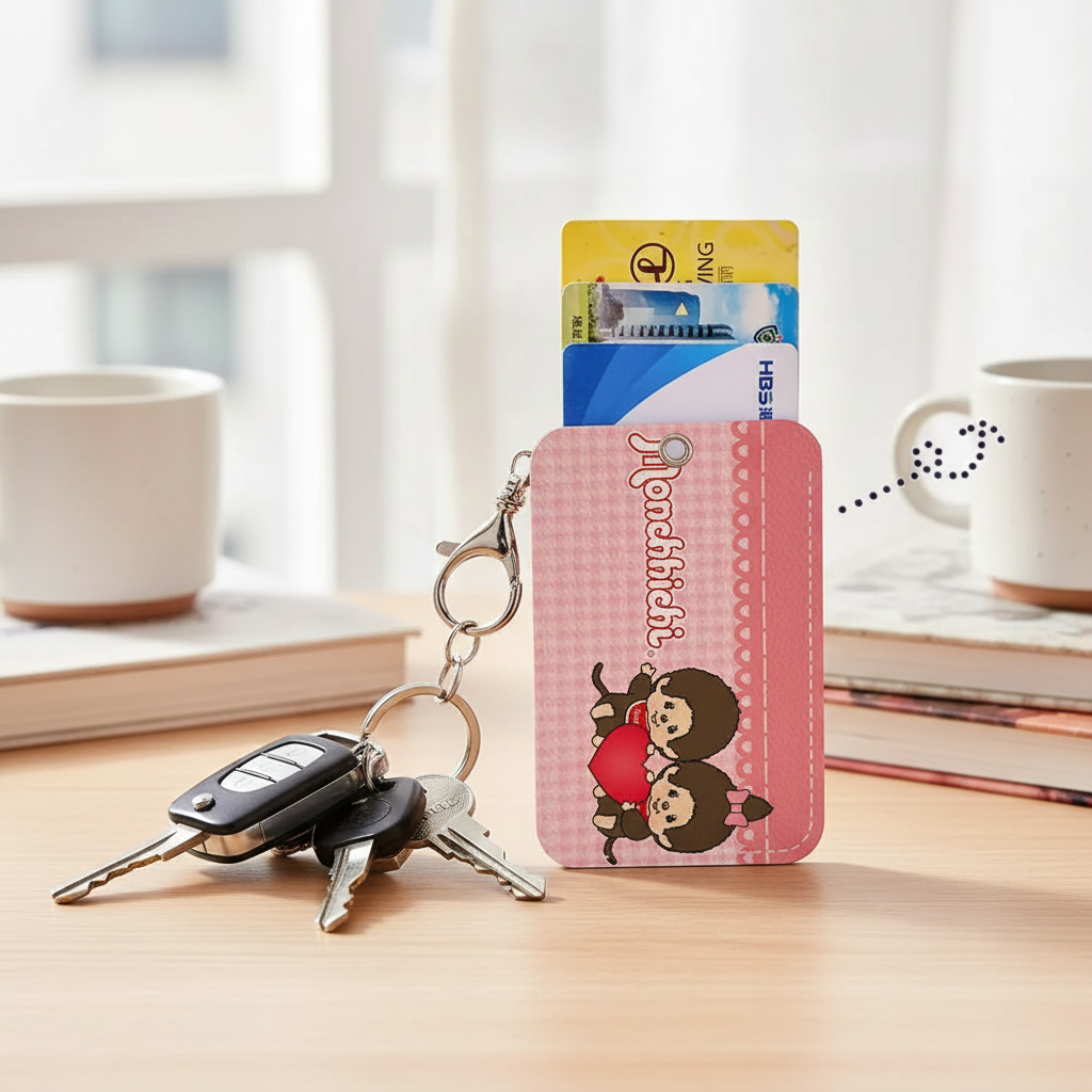 Monchhichi Porte-cartes avec Porte-clés