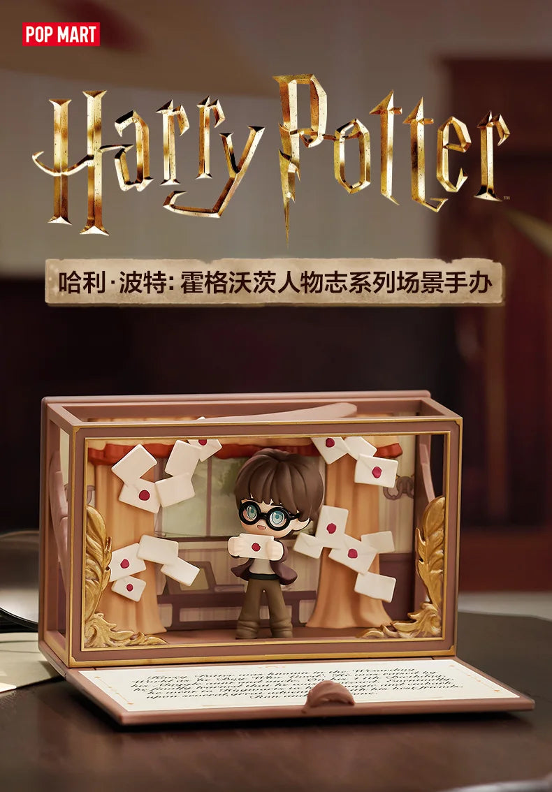 POPMART Harry Potter Poudlard série biographique boîte aveugle devinez sac jouets originaux poupée mignon Anime Figure ornements cadeau