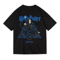 Super trendy Harry Potter brand merchandise, pure cotton, loose fit, plus size mid-sleeve cropped T-shirt for men and women, summer