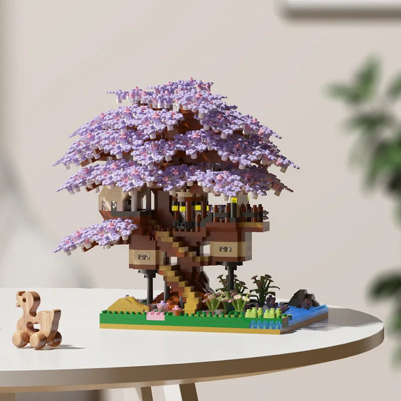Arbre Sakura - Blocs de construction avec LED