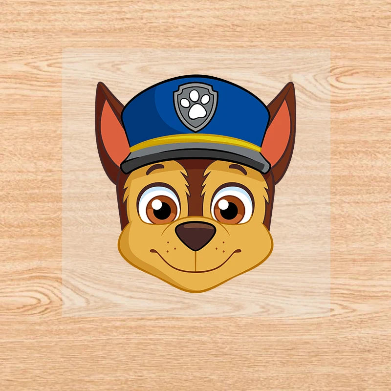 PAW Patrol-Autocollants de vêtements de dessin animé mignons, fer sur des patchs, autocollants de transfert de chaleur Anime Kawaii, cadeau de bricolage cool, fête de vacances
