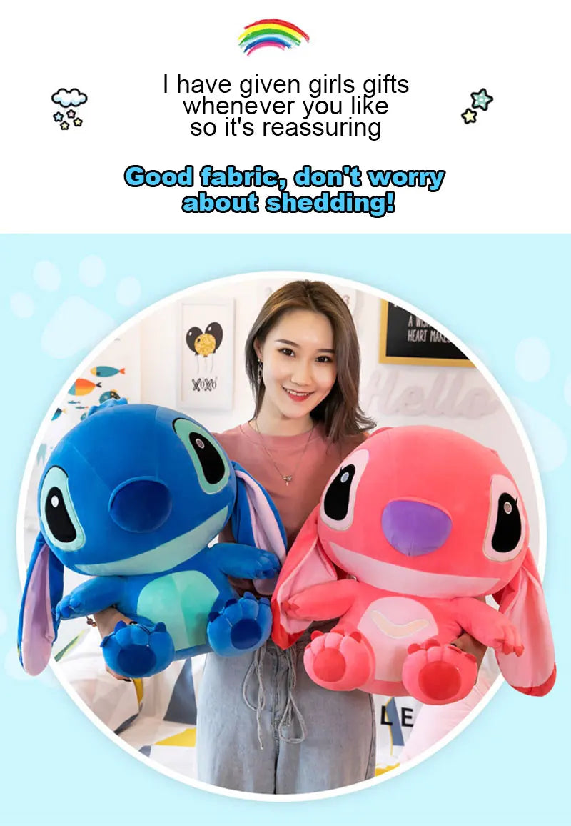 MINISO Peluche Géante Lilo & Stitch – Modèles Couple 60 cm