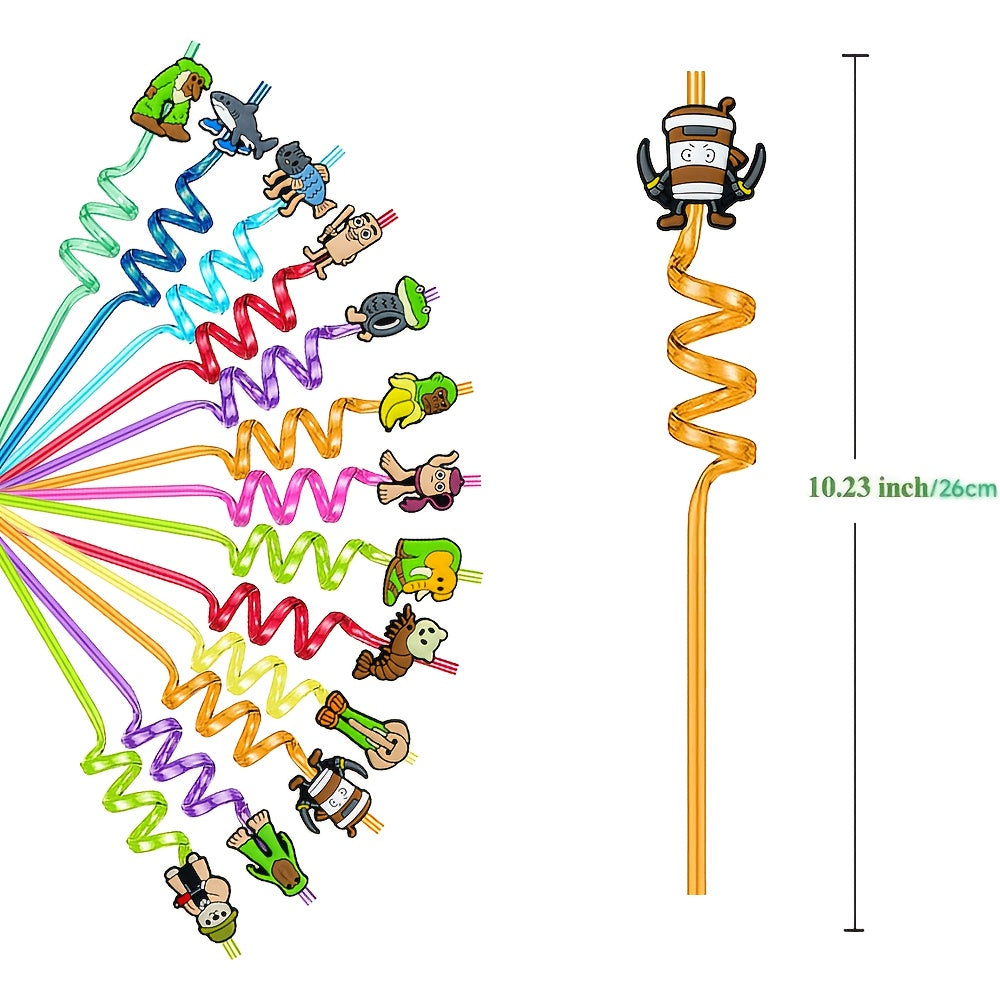 Set 13/26 Attaches Déco pour Pailles – Thème Brainrot Sahur & Tralalero