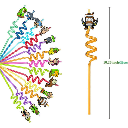 Set 13/26 Attaches Déco pour Pailles – Thème Brainrot Sahur & Tralalero