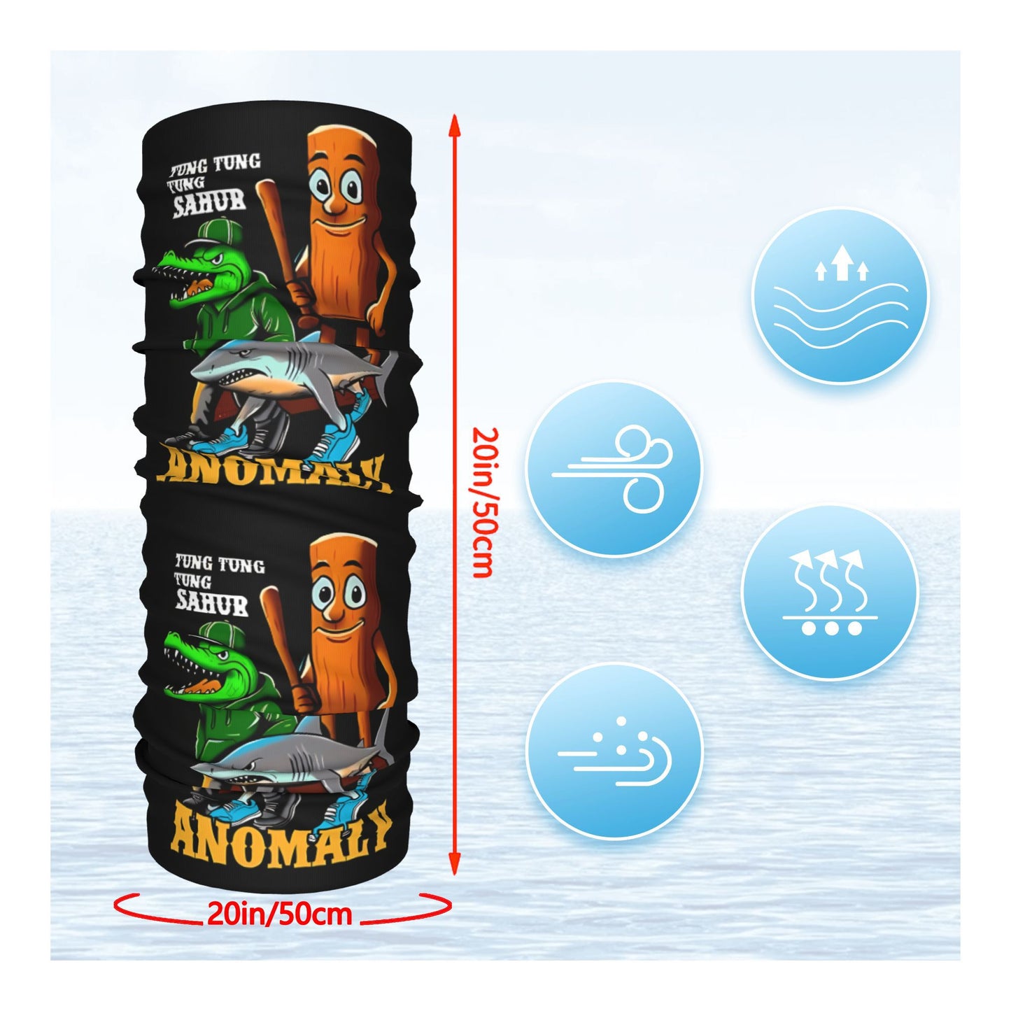 Foulard-Masque Italian Brainrot – Accessoire Humour & Pop Culture