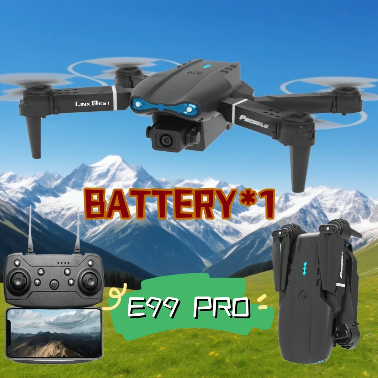 SkyE99 Pro – Foldable Drone with Dual HD Cameras
