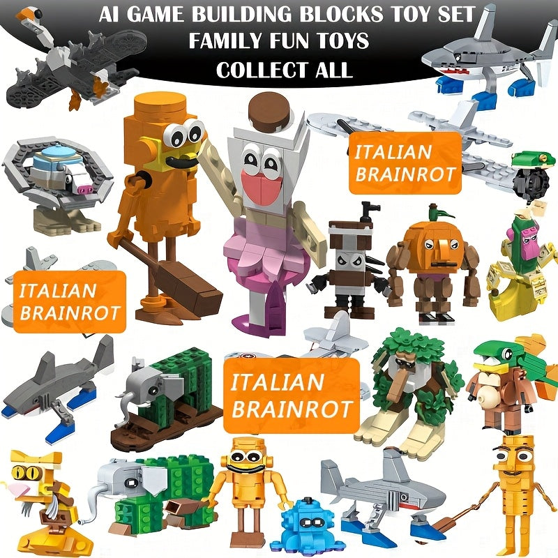 Tung Sahur Tralalero Stick Jeu De Construction 1000 Pièces ABS Collection Tralalero