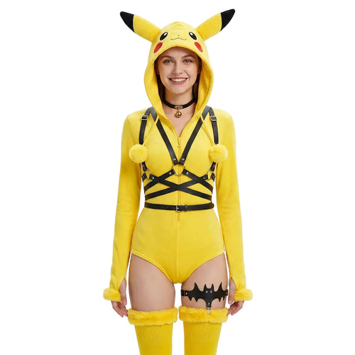 Mon Bubu Kawaii – Yellow Mouse Cosplay – Kawaii Plüsch-Jumpsuit