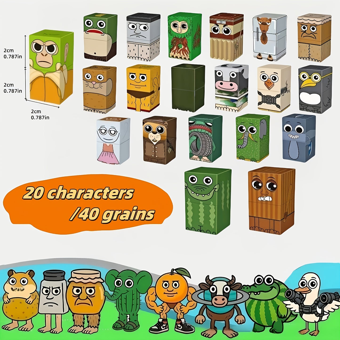 Jeu Magnétique Créatif – 40 Blocs à Construire Tung Sahur Brainrot