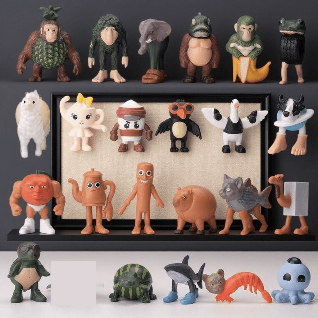 Brainrot Figurines Animaux Coloré Set De 24 Pour Dioramas Et Jeux