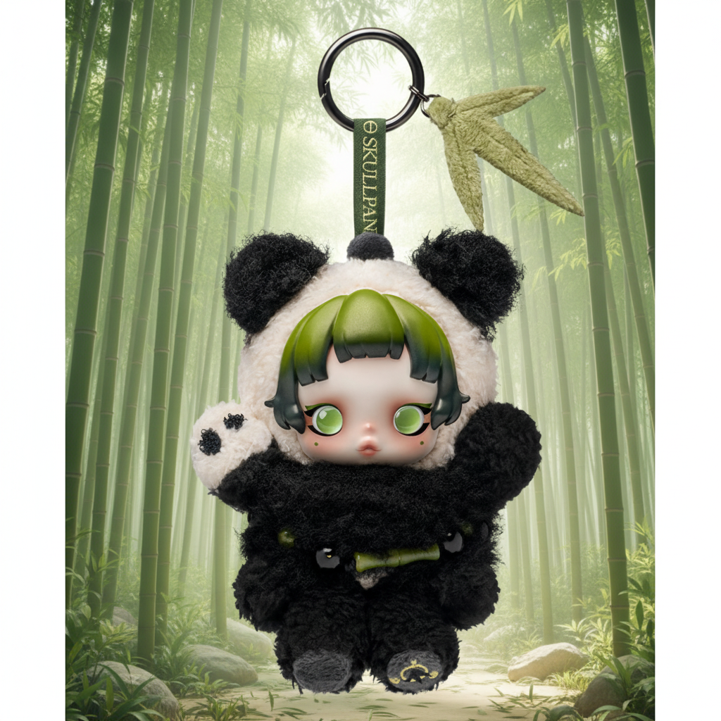 SKULLPANDA Lazy Panda Anhänger-Plüschtier