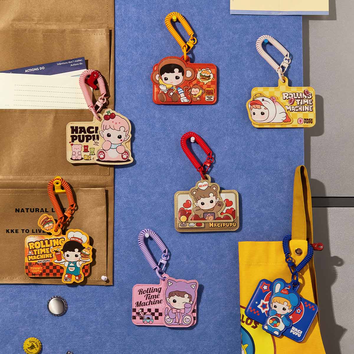 Hacipupu Rolling Time Machine – Porte-cartes Illustrés | Accessoire Original & Coloré