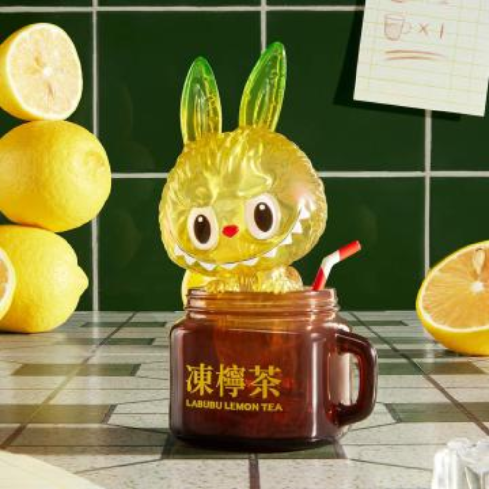 POP MART Labubu Figurine Lemon Tea Édition Collector Verre Transparent Finitions Brillantes by POP MART INTERNATIONAL GROUP LIMITED