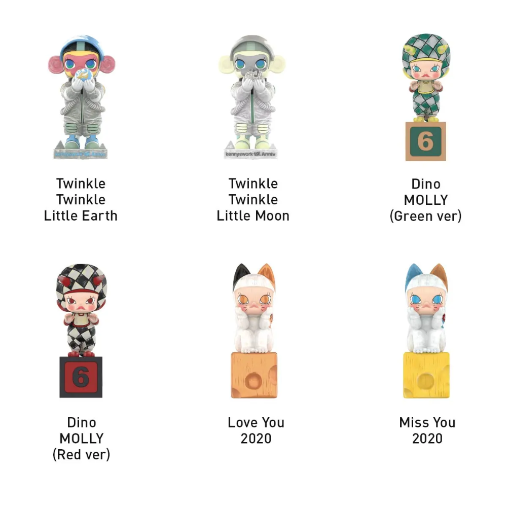 MOLLY Anniversary Statues – Figurine POP MART Série Classique Rétro