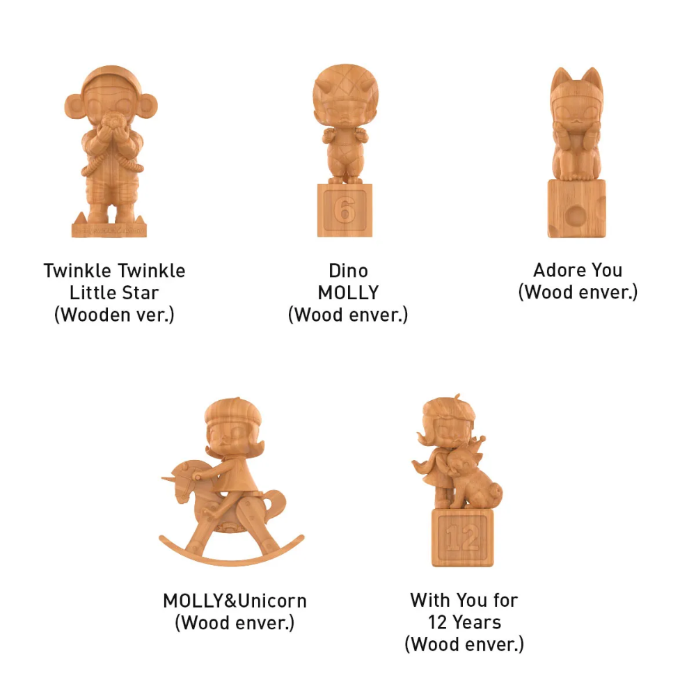 MOLLY Anniversary Statues – Figurine POP MART Série Classique Rétro