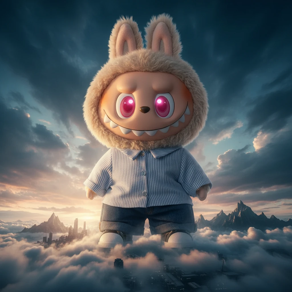 POP MART Labubu Flip With Me – XL Vinylfigur 40 cm